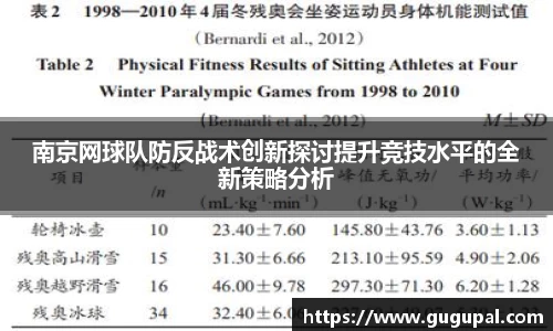 南京网球队防反战术创新探讨提升竞技水平的全新策略分析